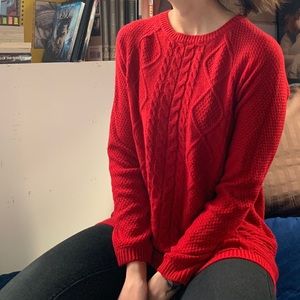 NYC Alliance // red sweater